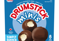 DRUMSTICK Minis Simply Dipped Vanilla Frozen Desert Cones, Multipack, 6 x 60ml.