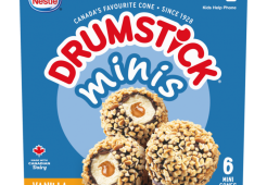 DRUMSTICK Minis Vanilla Caramel Frozen Desert Cones, Multipack, 6 x 63 ml.