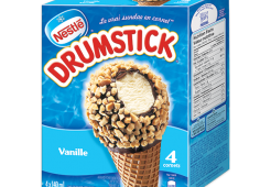 DRUMSTICK, paquet de 4, vanille, 4 portions de 140 grammes